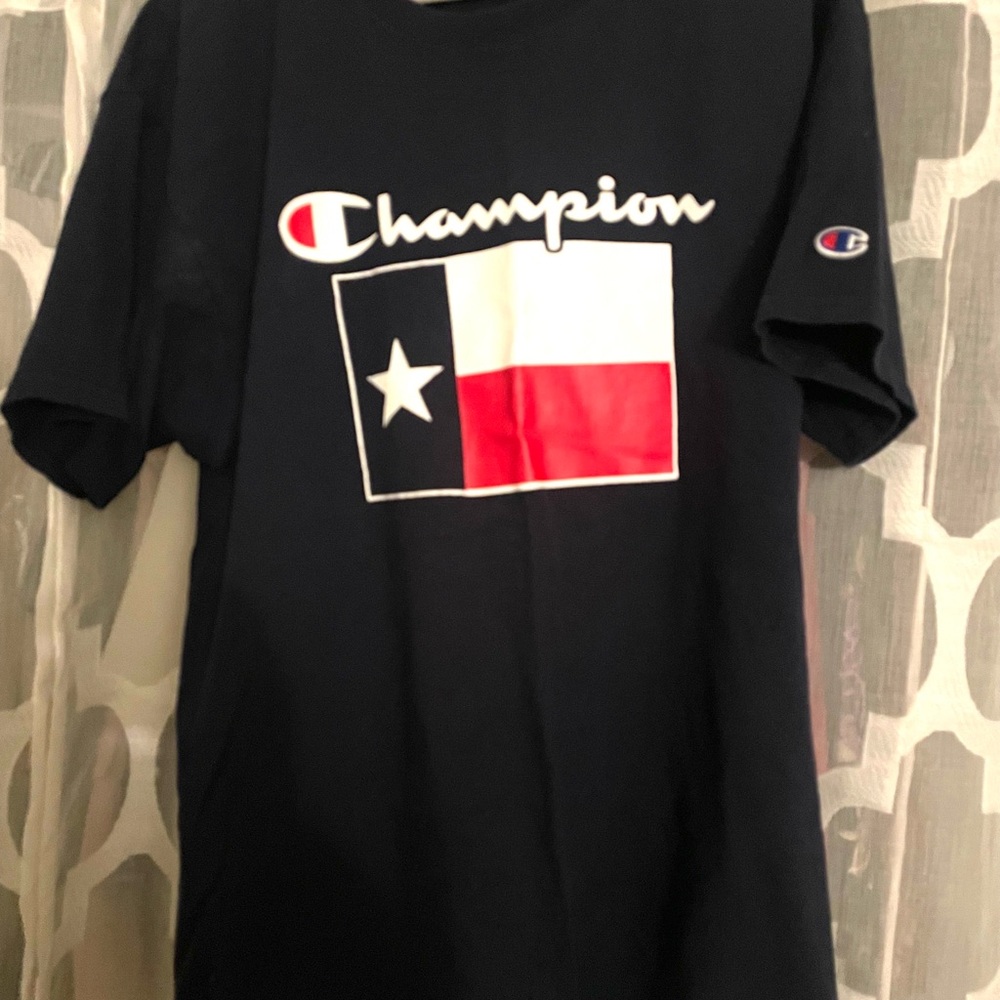 Champion Navy T-Shirt with Texas Flag